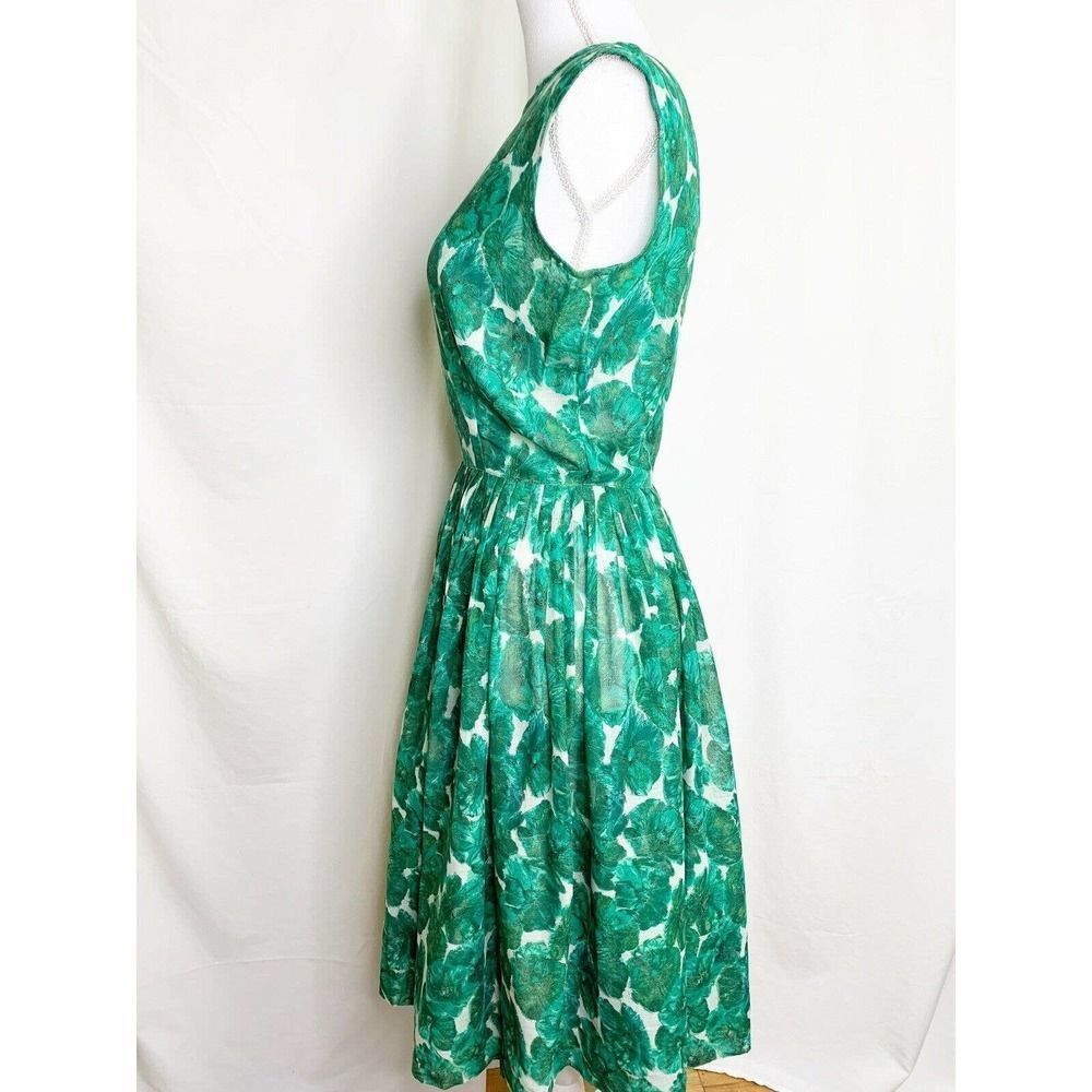 1960s Floral Garden Party Sheer Dress - Rockabilly - Picture 7 of 9